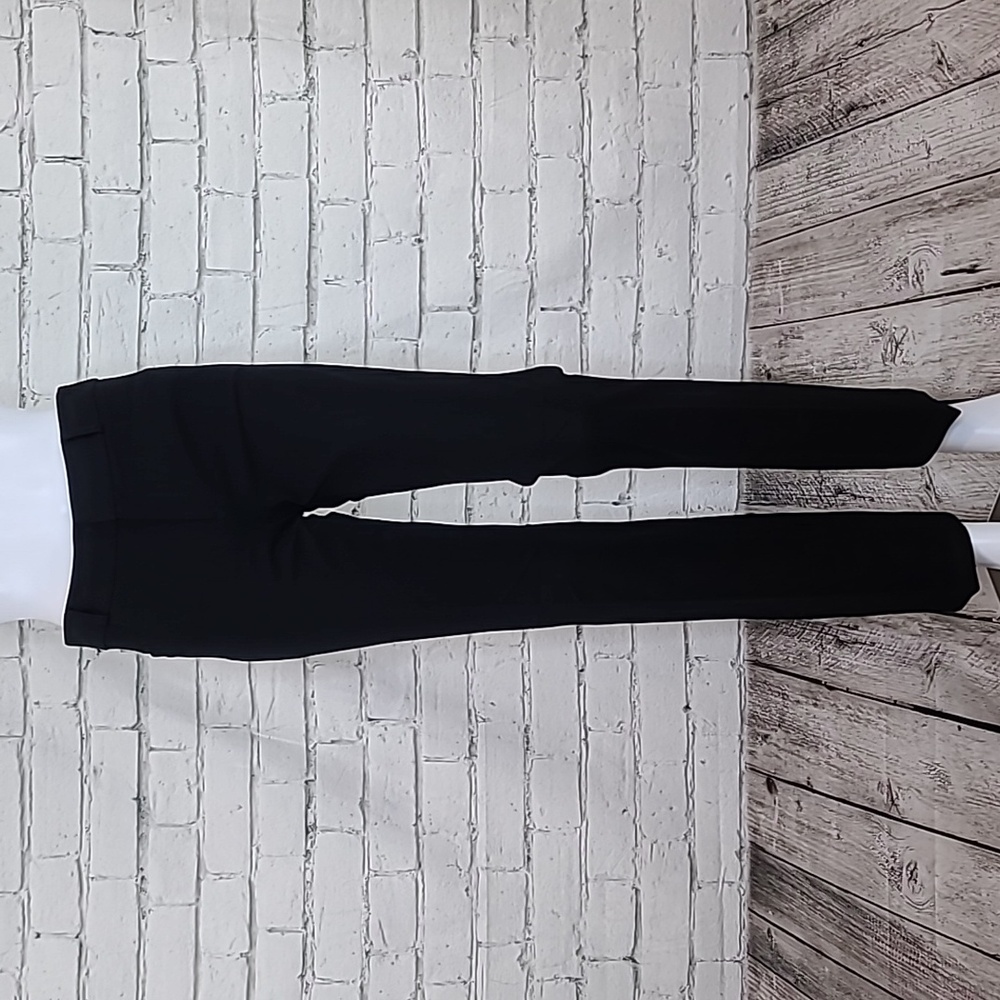 Banana Republic Classic Mid-Rise Straight Leg Flat Front Sloan Trouser in Black